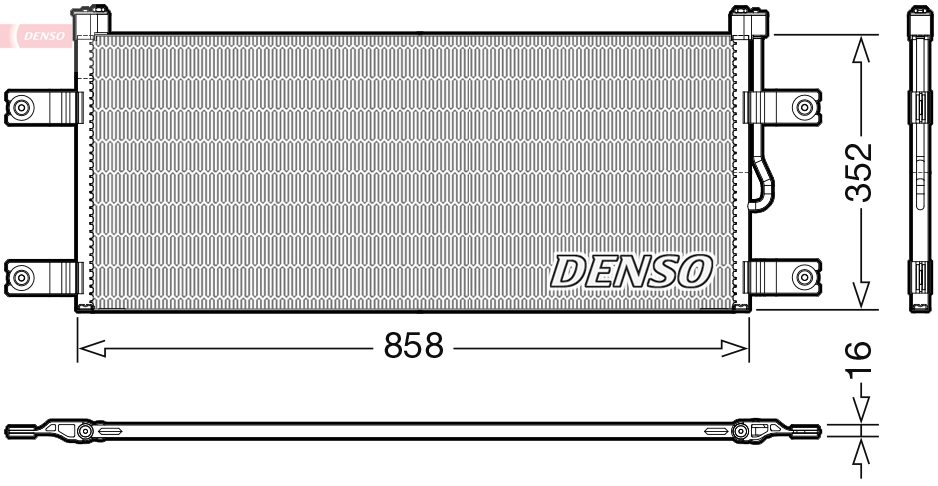 Condenser, air conditioning - DCN99069 DENSO