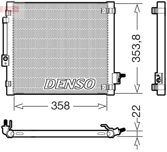 Condenser, air conditioning - DCN99081 DENSO