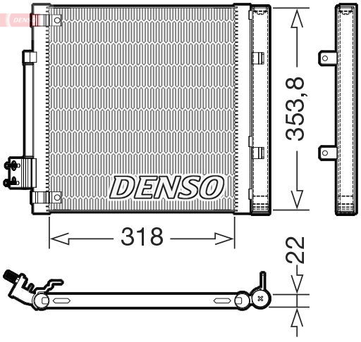 Condenser, air conditioning - DCN99082 DENSO