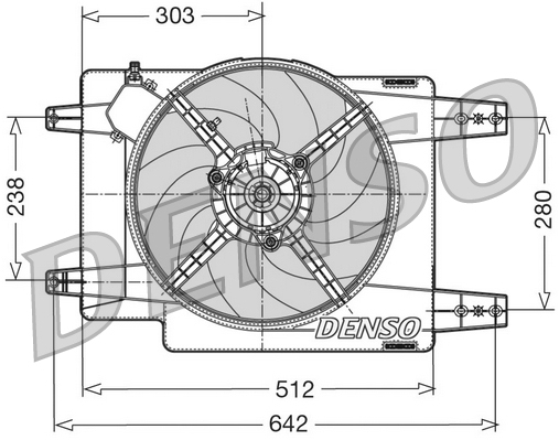 Ventola, Raffreddamento motore - DER01011 DENSO