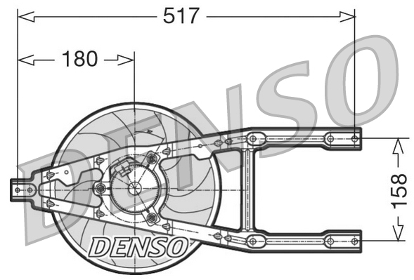Fan, radiator - DER09012 DENSO