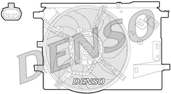 Fan, radiator - DER09053 DENSO
