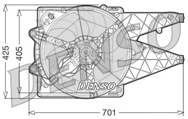 Fan, radiator - DER09101 DENSO