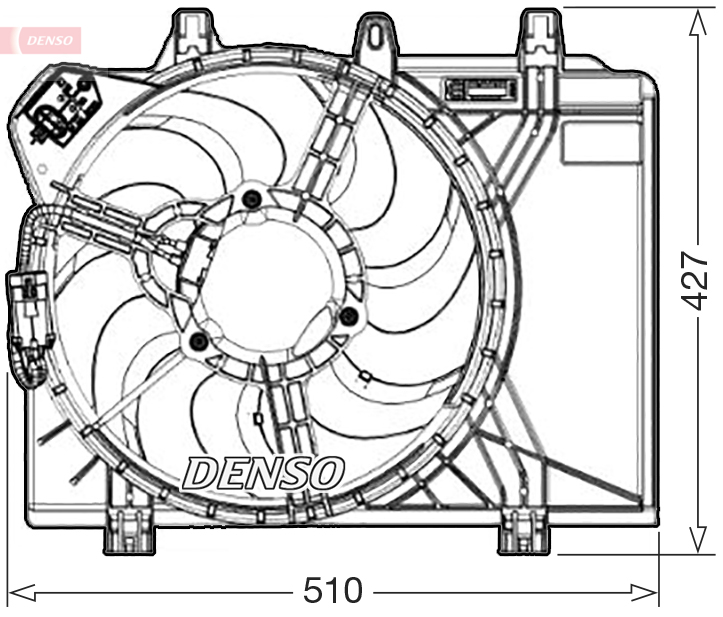 Fan, radiator - DER09312 DENSO
