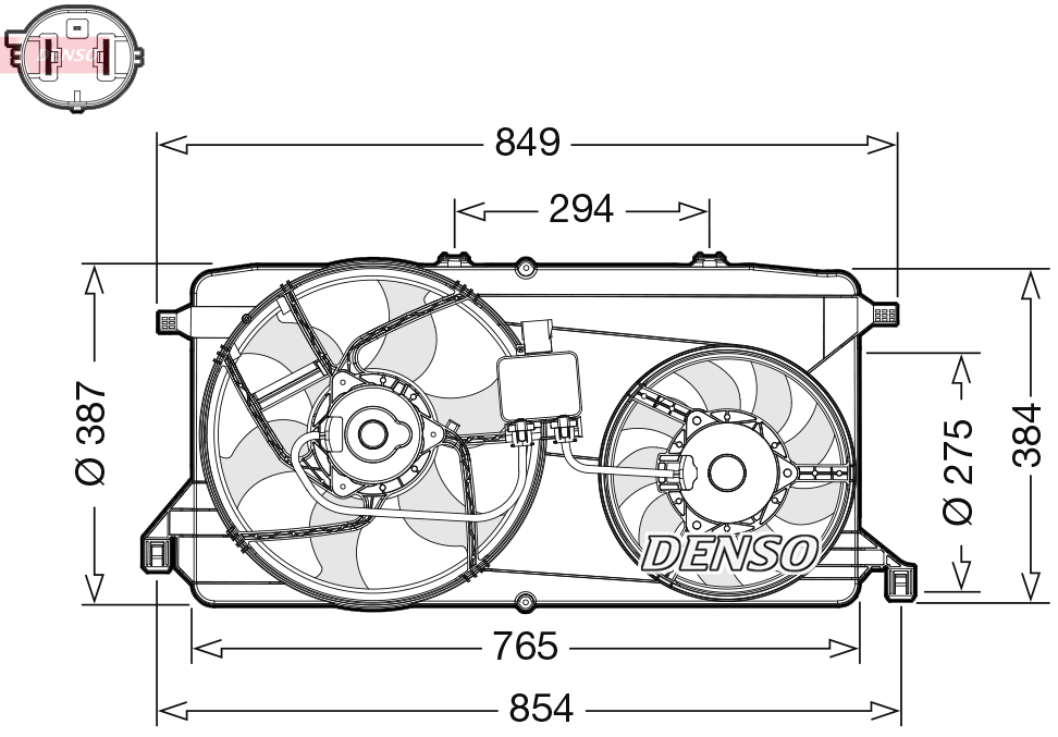 Fan, radiator - DER10009 DENSO