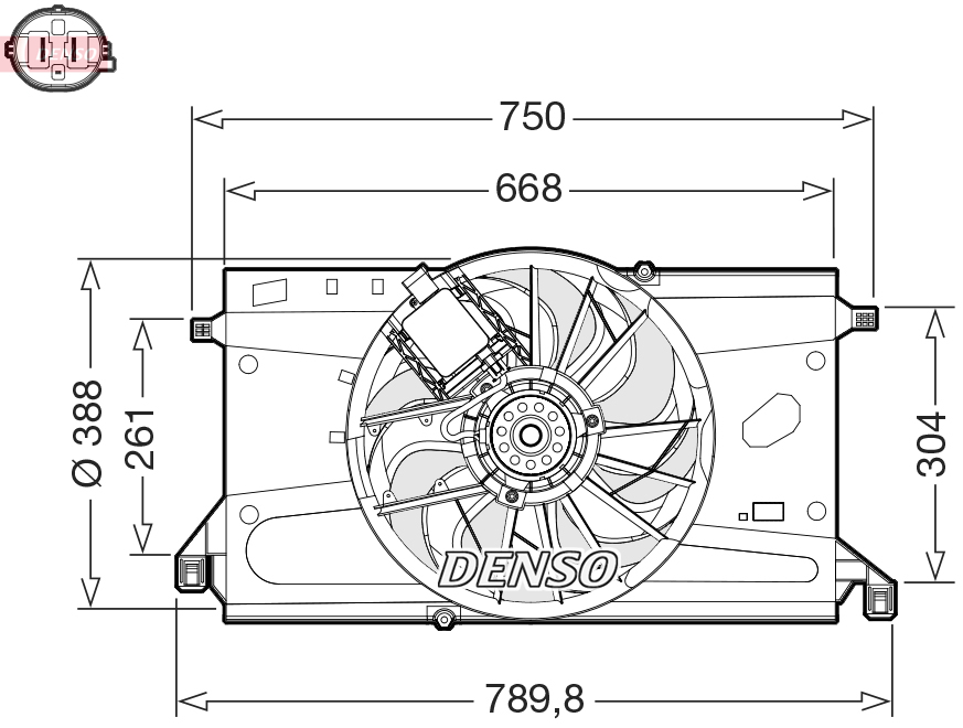 Fan, radiator - DER10011 DENSO