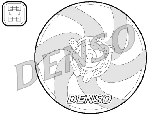 Вентилятор, охлаждение двигателя - DER21022 DENSO