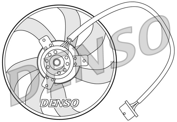 Fan, radiator - DER32003 DENSO