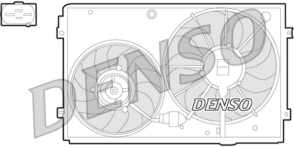 ventiliatorius, radiatoriaus - DER32011 DENSO