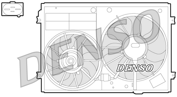 ventiliatorius, radiatoriaus - DER32012 DENSO