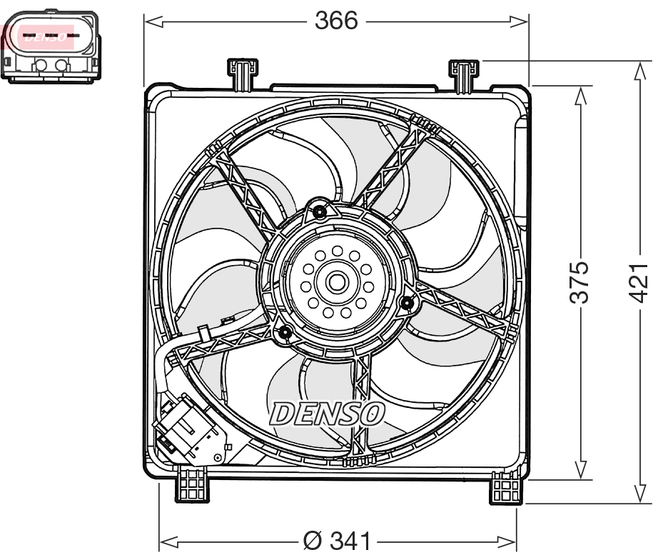Fan, radiator - DER32017 DENSO