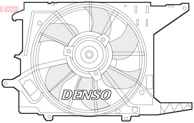 Вентилятор, охлаждение двигателя - DER37003 DENSO