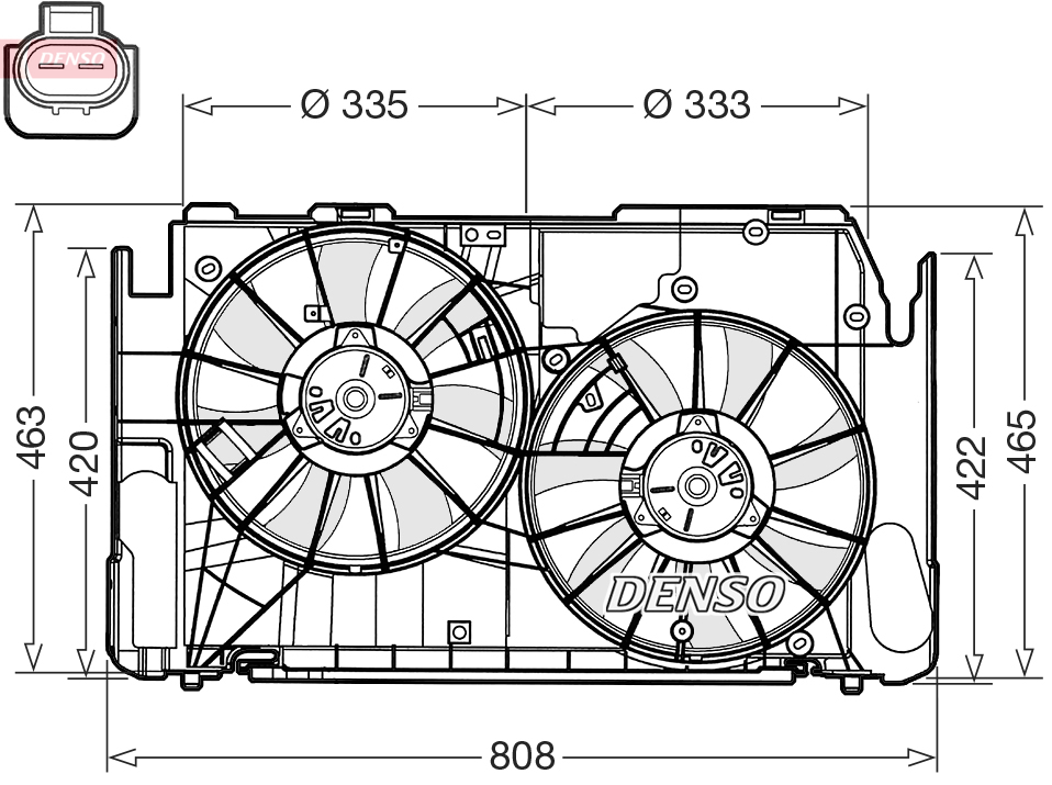 Lüfter, Motorkühlung - DER50002 DENSO