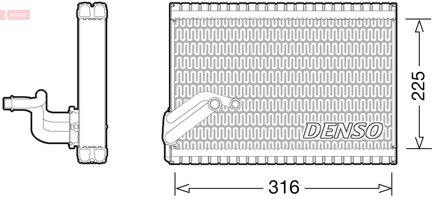 Evaporatore, Climatizzatore - DEV21003 DENSO