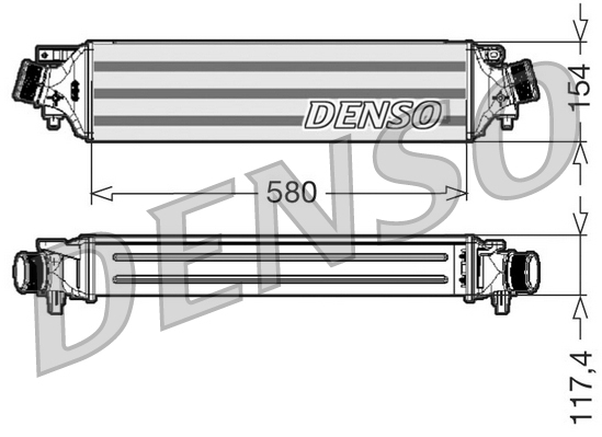 tarpinis suslėgto oro aušintuvas, kompresorius - DIT01002 DENSO