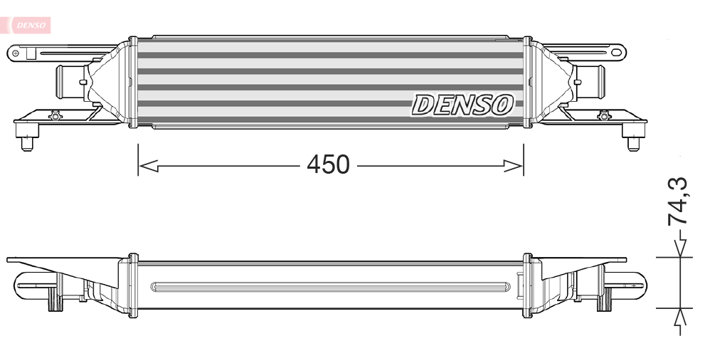 Intercooler, charger - DIT01007 DENSO