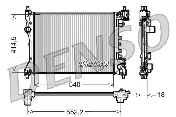 Radiator, engine cooling - DRM01005 DENSO