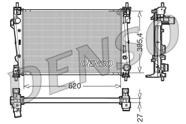 Radiatore, Raffreddamento motore - DRM01006 DENSO