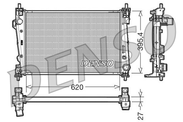 Радиатор, охлаждение двигателя - DRM01007 DENSO