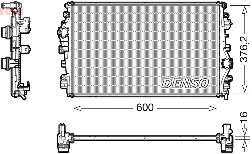 Радиатор, охлаждение двигателя - DRM01009 DENSO