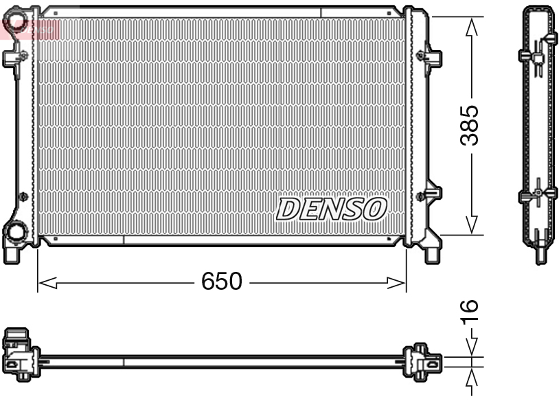 Radiator, engine cooling - DRM02014 DENSO