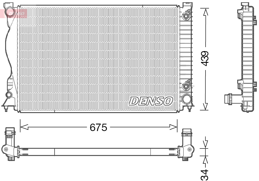 Radiatore, Raffreddamento motore - DRM02028 DENSO