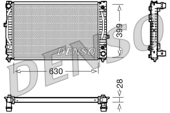 Радиатор, охлаждение двигателя - DRM02031 DENSO
