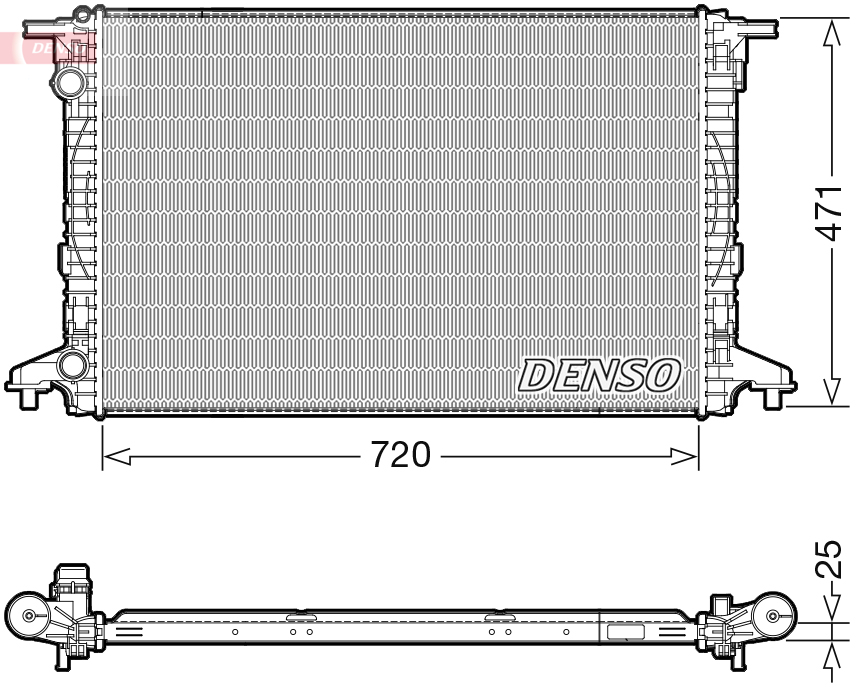 Radiatore, Raffreddamento motore - DRM02043 DENSO