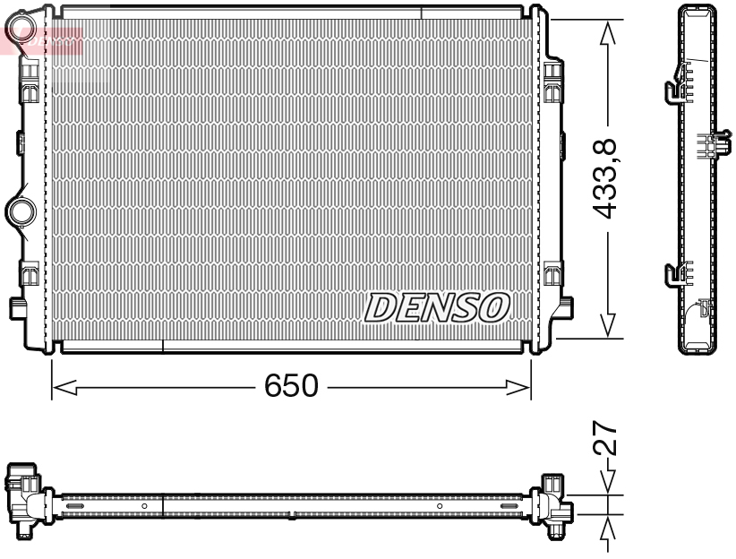 Radiatore, Raffreddamento motore - DRM02044 DENSO