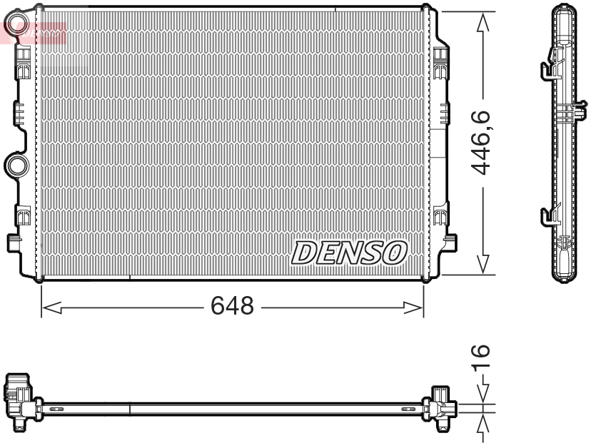 Radiatore, Raffreddamento motore - DRM02050 DENSO
