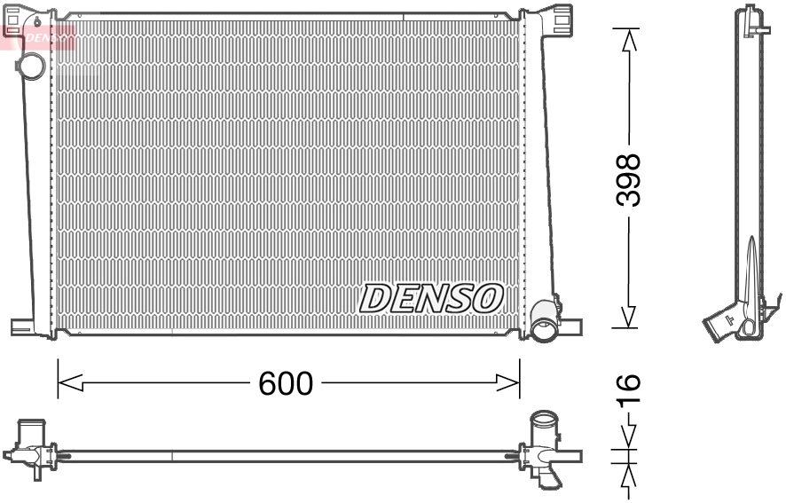 Radiatore, Raffreddamento motore - DRM05007 DENSO