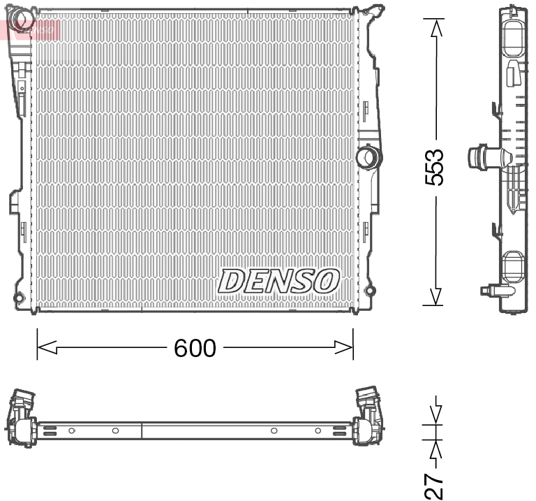 Radiatore, Raffreddamento motore - DRM05008 DENSO