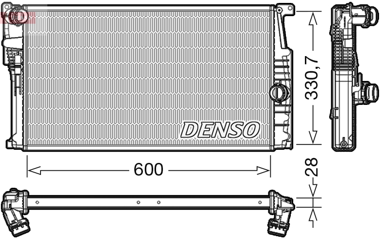 Radiator, engine cooling - DRM05015 DENSO
