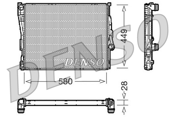 Radiator, engine cooling - DRM05069 DENSO