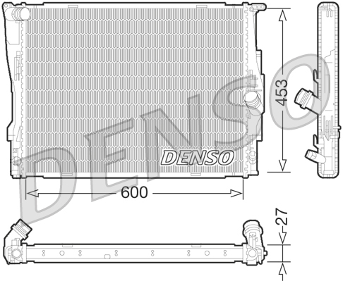 Radiator, engine cooling - DRM05073 DENSO