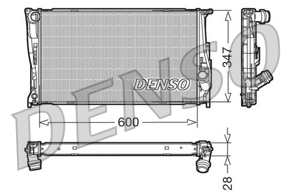 Radiator, engine cooling - DRM05111 DENSO
