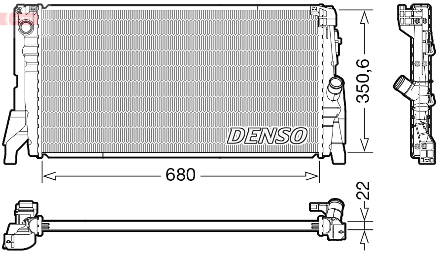 Радиатор, охлаждение двигателя - DRM05118 DENSO