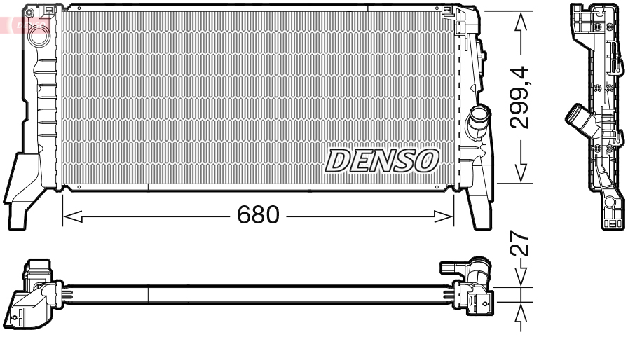 Radiatore, Raffreddamento motore - DRM05119 DENSO