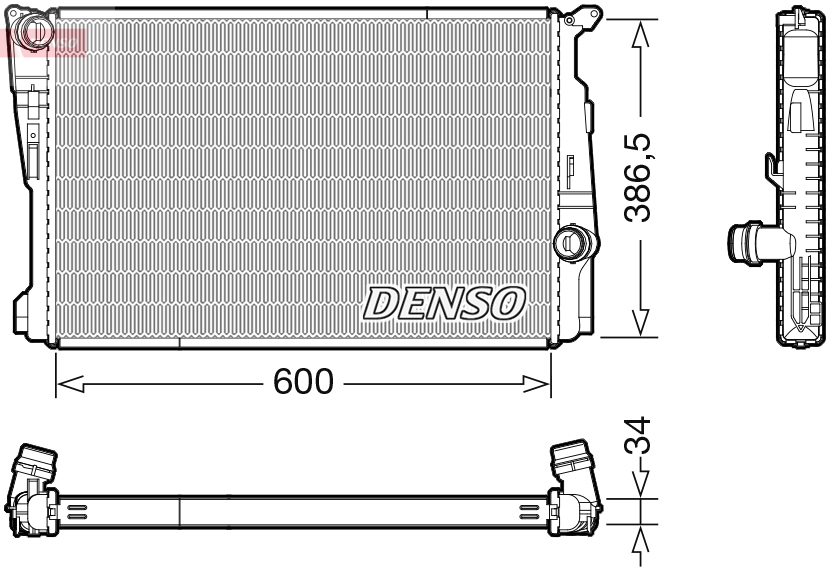 Radiatore, Raffreddamento motore - DRM05122 DENSO