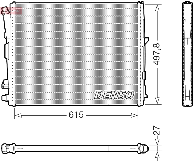 Radiator, engine cooling - DRM05123 DENSO