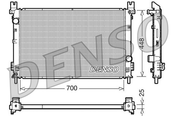 Radiator, engine cooling - DRM06001 DENSO