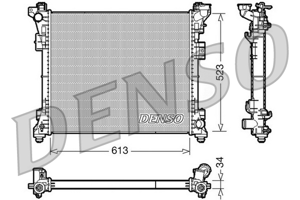radiatorius, variklio aušinimas - DRM06006 DENSO
