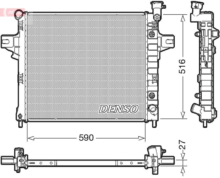 Radiatore, Raffreddamento motore - DRM06031 DENSO