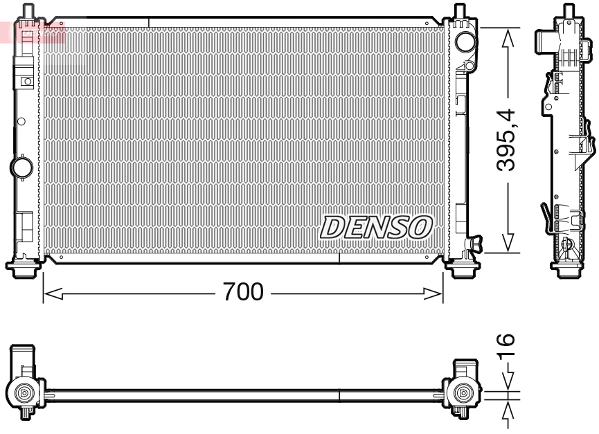 Radiatore, Raffreddamento motore - DRM06039 DENSO