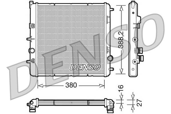 Radiator, engine cooling - DRM07003 DENSO