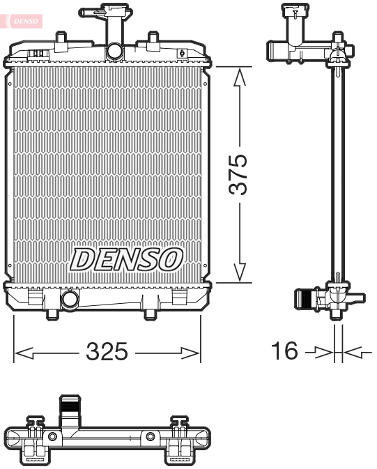 Radiator, engine cooling - DRM07063 DENSO