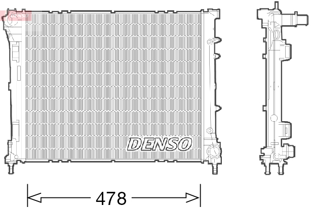 Радиатор, охлаждение двигателя - DRM09043 DENSO