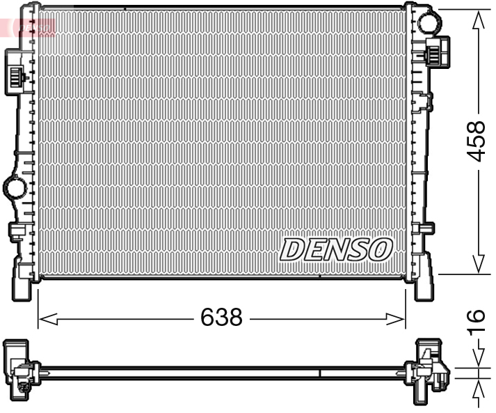 Radiator, engine cooling - DRM09054 DENSO