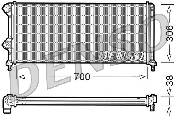 Radiator, engine cooling - DRM09060 DENSO