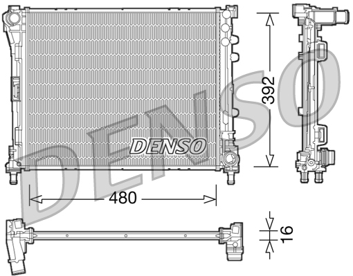 Radiatore, Raffreddamento motore - DRM09087 DENSO